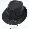 Sequins Fedora Hat for Boy Girls Western Jazz Dance Hat