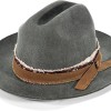 Open Road Hat Fedora Hat Pure Wool Felt Hat Vintage Rancher Hat Airway Vented Panama Hats for Men Women