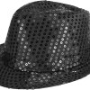 Sequins Fedora Hat for Boy Girls Western Jazz Dance Hat