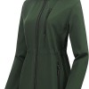 Women's Lightweight Long Softshell Fleece Lined Jacket