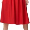 Women's Knee Length Casual Work 2024 Fall Elastic Waist A Line Midi Skirt with Pocket