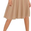 Urban CoCo Women's A-Line Elastic High Waist Flare Work Midi Knee Length Stretchy Skirt