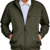 Men's Lightweight Full Zip Jackets Golf Stand Collar Bomber Jacket Casual Windbreaker Outwear