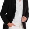 Men's Linen Sport Coat Two Button Lightweight Blazer Business Casual Jacket